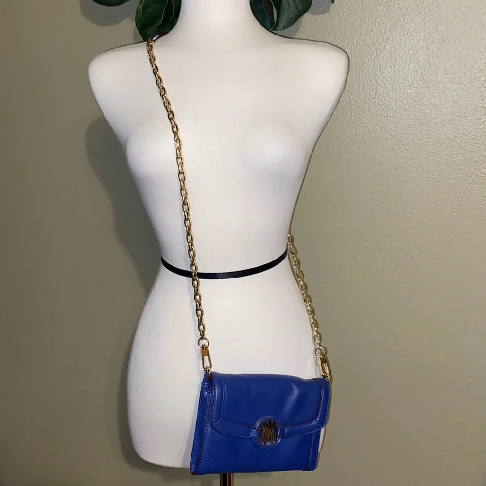 Antonio Melani, Crossbody Chain Strap Purse, Blue, GUC